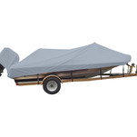 Carver Sun-DURA Styled-to-Fit Boat Cover f\/21.5 Wide Style Bass Boats - Grey