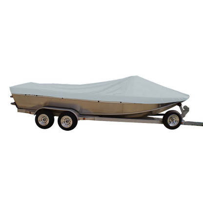Carver Sun-DURA Styled-to-Fit Boat Cover f\/18.5 Sterndrive Aluminum Boats w\/High Forward Mounted Windshield - Grey