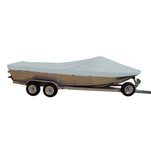 Carver Sun-DURA Extra Wide Series Styled-to-Fit Boat Cover f\/20.5 Sterndrive Aluminum Boats w\/High Forward Mounted Windshield - Grey