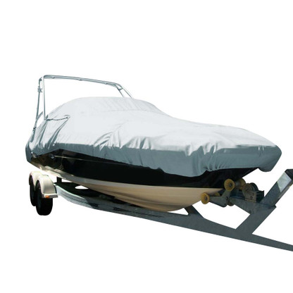 Carver Sun-DURA Specialty Boat Cover f\/22.5 Sterndrive Deck Boats w\/Tower - Grey