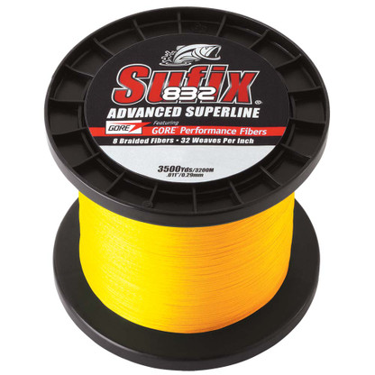 Sufix 832 Advanced Superline Braid - 6lb - Hi-Vis Yellow - 3500 yds