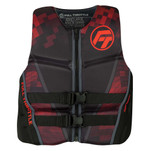 Full Throttle Mens Rapid-Dry Flex-Back Life Jacket - XL - Black\/Red