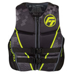 Full Throttle Mens Rapid-Dry Flex-Back Life Jacket - M - Black\/Green