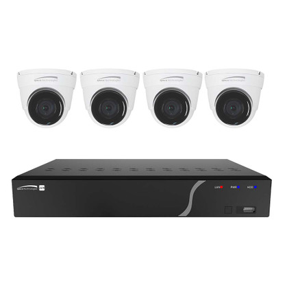 Speco 4 Channel NVR Kit w\/4 Outdoor IR 5MP IP Cameras 2.8mm Fixed Lens, 1TB Kit NDAA