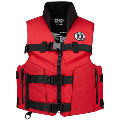 Mustang ACCEL 100 Fishing Foam Vest - Red\/Black - Small