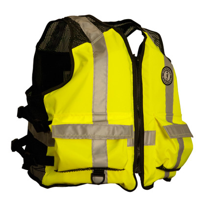 Mustang High Visibility Industrial Mesh Vest - Fluorescent Yellow\/Green - S\/M