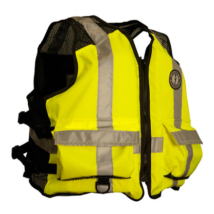 Mustang High Visibility Industrial Mesh Vest - Fluorescent Yellow\/Green - 4XL\/5XL