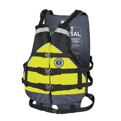 Mustang Youth Canyon V Foam Vest - Yellow\/Black - 50-90lbs