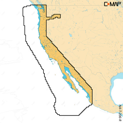 C-MAP REVEAL X - U.S. West Coat  Baja California