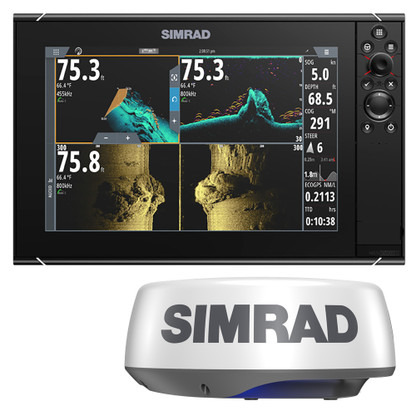 Simrad NSS12 evo3S Combo Multi-Function Chartplotter\/Fishfinder Radar Bundle HALO20+ - No HDMI Video Outport