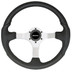 Uflex Nisida Steering Wheel 13.8" - Black Polyurethane Grip w\/Black Aluminum Spokes