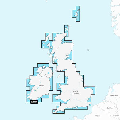 Garmin Navionics+ NSEU072R - U.K.  Ireland Lakes  Rivers - Marine Chart