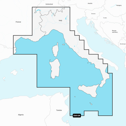 Garmin Navionics Vision+ NVEU012R - Mediterranean Sea, Central  West - Marine Chart