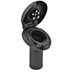 Attwood Deck Fill f\/Carbon Canister System - Angled Body  Scalloped Black Plastic Cap