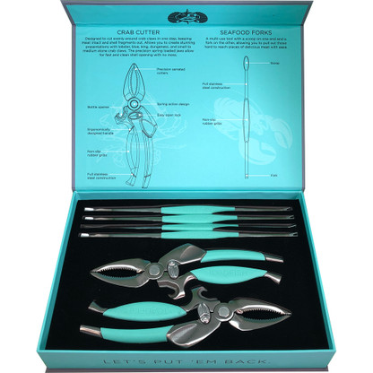 Toadfish Crab\/Lobster Tool Set - 2 Shell Cutters  4 Seafood Forks