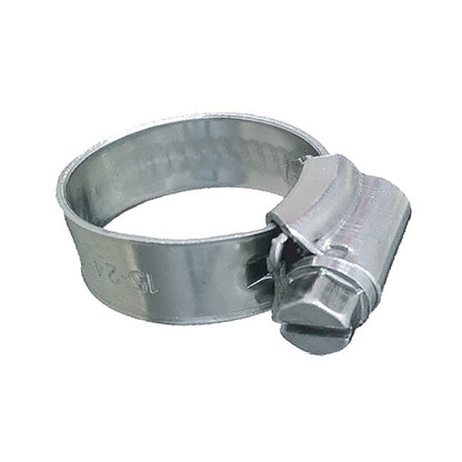 Trident Marine 316 SS Non-Perforated Worm Gear Hose Clamp - 3\/8" Band Range - 5\/8"15\/16" Clamping Range - 10-Pack - SAE Size 8