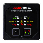 Fireboy-Xintex Two Zone Detection  Alarm Panel - 2-5\/8" Display - 12\/24V DC
