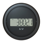Veratron 52MM (2-1\/16") ViewLine Hour Counter-Voltmeter - Black