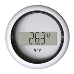 Veratron 52MM (2-1\/16") ViewLine Hour Counter-Voltmeter - White