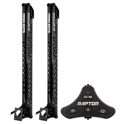 Minn Kota Raptor Bundle Pair - 8' Black Shallow Water Anchors w\/Active Anchoring  Footswitch Included