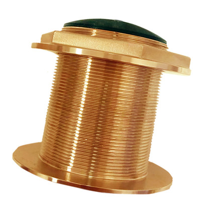 SI-TEX Bronze Low-Profile Thru-Hull High-Frequency CHIRP Transducer - 1kW, 0 Tilt, 130-210kHz