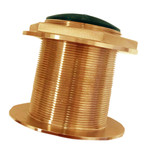 SI-TEX Bronze Low-Profile Thru-Hull High-Frequency CHIRP Transducer - 1kW, 12 Tilt, 130-210kHz