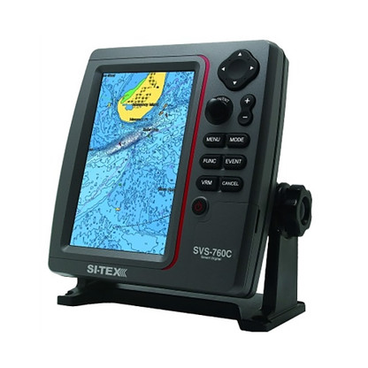 SI-TEX Standalone 7 GPS Chart Plotter System w\/Color LCD, External GPS Antenna  C-MAP 4D Card