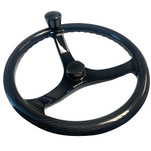 Schmitt Marine Carbon Fiber Primus Steering Wheel w\/Santoprene Finger Grip - 13.5" Diameter - 3\/4" Tapered Shaft w\/Carbon Fiber Nut