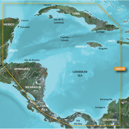 Garmin BlueChart g2 Vision - VUS031R - Southwest Caribbean - microSD\/SD