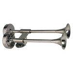 Ongaro Deluxe SS Shorty Dual Trumpet Horn - 12V
