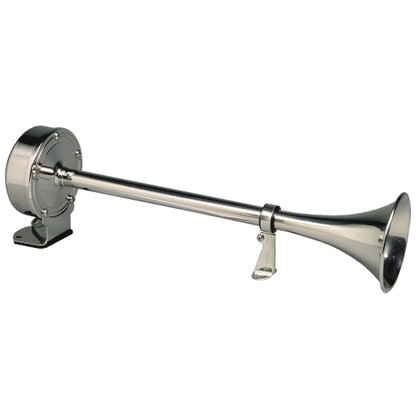 Ongaro Deluxe SS Single Trumpet Horn - 12V