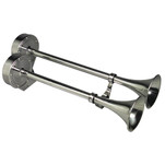 Ongaro Deluxe SS Dual Trumpet Horn - 12V