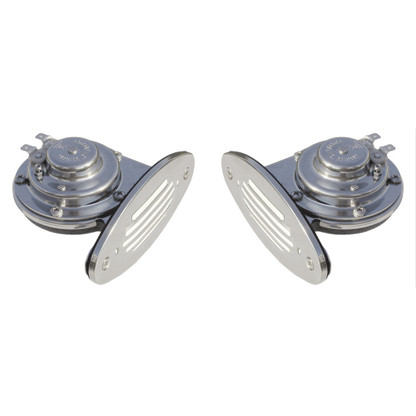 Ongaro Mini Dual Drop-In Horn w\/SS Grills High & Low Pitch