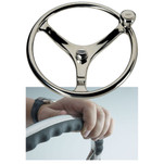 Edson 13" SS Comfort Grip Steering Wheel w\/PowerKnob