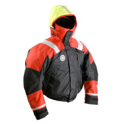 First Watch AB-1100 Flotation Bomber Jacket - Red\/Black - Small