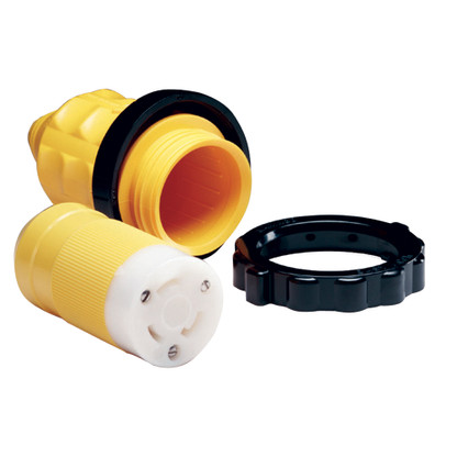 Marinco 305CRCN.VPK 30A Female Connector w\/Cover & Rings
