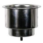 Whitecap Flush Cupholder w\/Drain - 302 Stainless Steel
