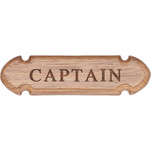 Whitecap Teak "CAPTAIN" Name Plate