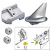 Tecnoseal Anode Kit w\/Hardware - Mercury Alpha 1 Gen 1 - Aluminum