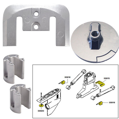 Tecnoseal Anode Kit w\/Hardware - Mercury Bravo 2-3 - Magnesium