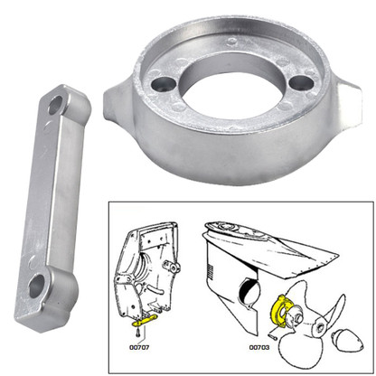 Tecnoseal Anode Kit w\/Hardware - Volvo 280 - Aluminum