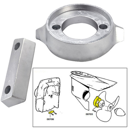 Tecnoseal Anode Kit w\/Hardware - Volvo 290 - Magnesium