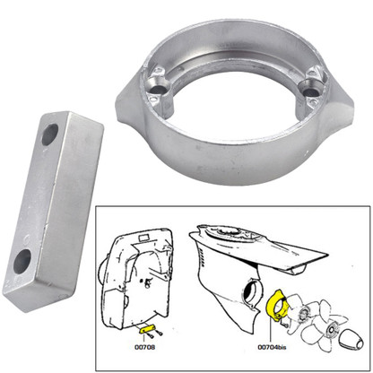 Tecnoseal Anode Kit w\/Hardware - Volvo Duo-Prop 290 - Zinc