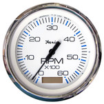 Faria Chesapeake White SS 4" Tachometer w\/Hourmeter - 6,000 RPM (Gas - Inboard)