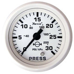 Faria Dress White 2" Water Pressure Gauge Kit - 30 PSI