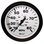 Faria 4" Speedometer - 80MPH (Mechanical) - Euro White