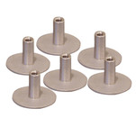 Weld Mount Stainless Steel Standoff 1.25" Base  1\/4" x 20 Thread .75    Tall - 6-Pack