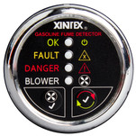 Xintex Gasoline Fume Detector & Blower Control w\/Plastic Sensor - Chrome Bezel Display