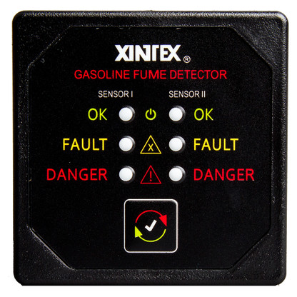 Xintex Gasoline Fume Detector w\/2 Plastic Sensors - Black Bezel Display