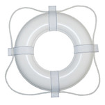 Taylor Made Foam Ring Buoy - 20" - White w\/White Rope